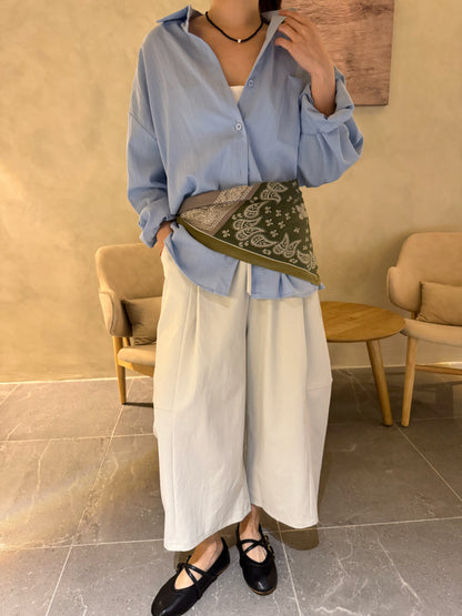 KELLY TROUSER IN BLACK/TEA WHITE