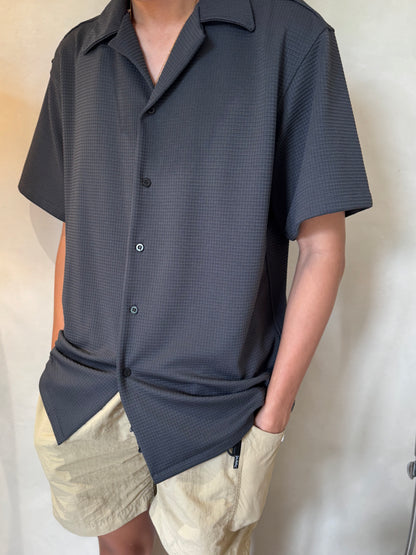 MEN - OVERSIZED WAFFLE BLOUSE TOP (Unisex)