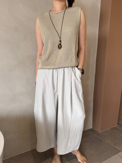 KELLY TROUSER IN BLACK/TEA WHITE