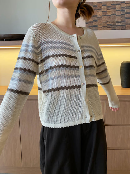 LINDA VINTAGE KNIT TOP IN BEIGE