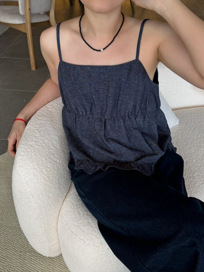 BEN DENIM SINGLET TOP
