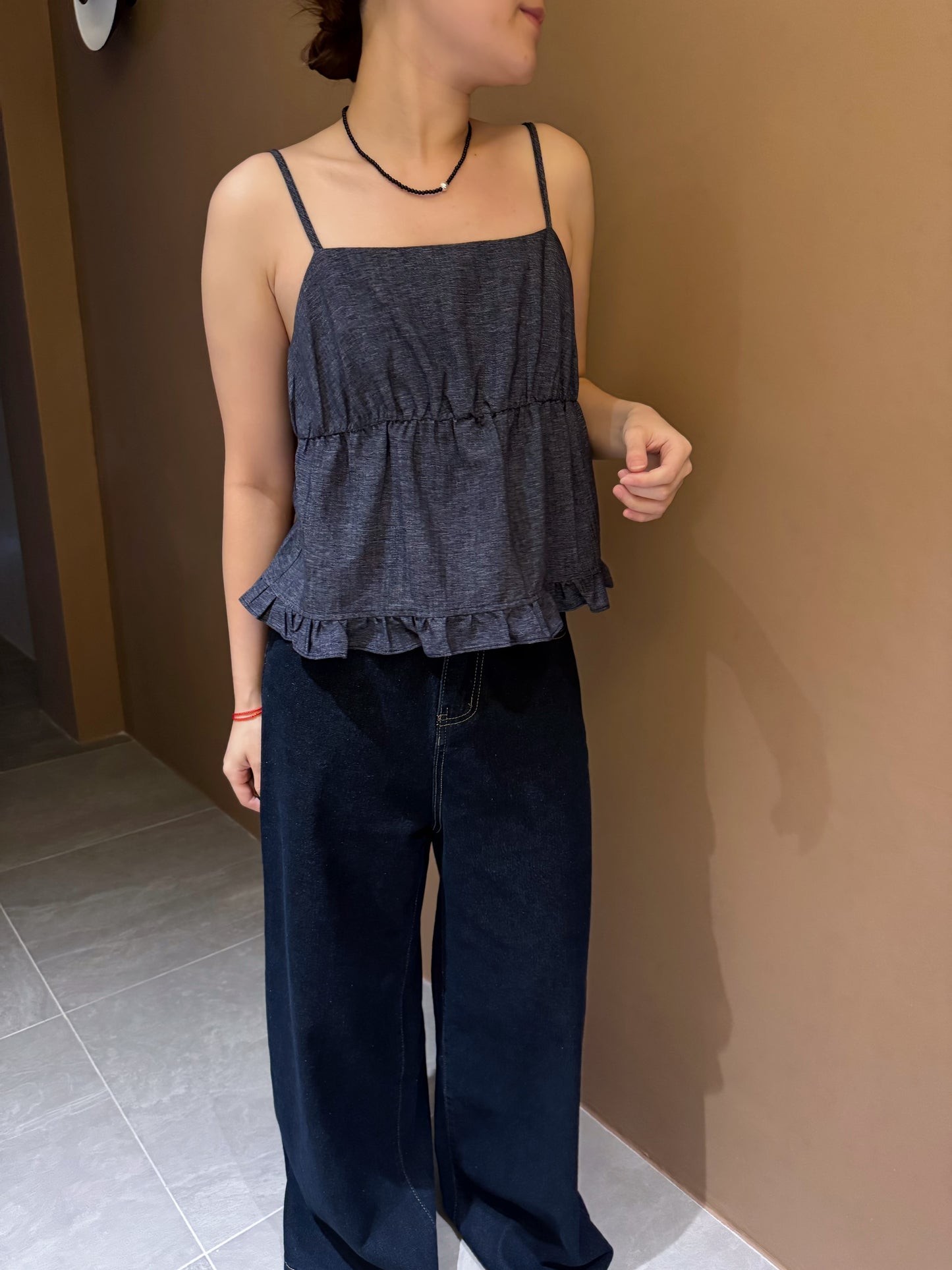 BEN DENIM SINGLET TOP