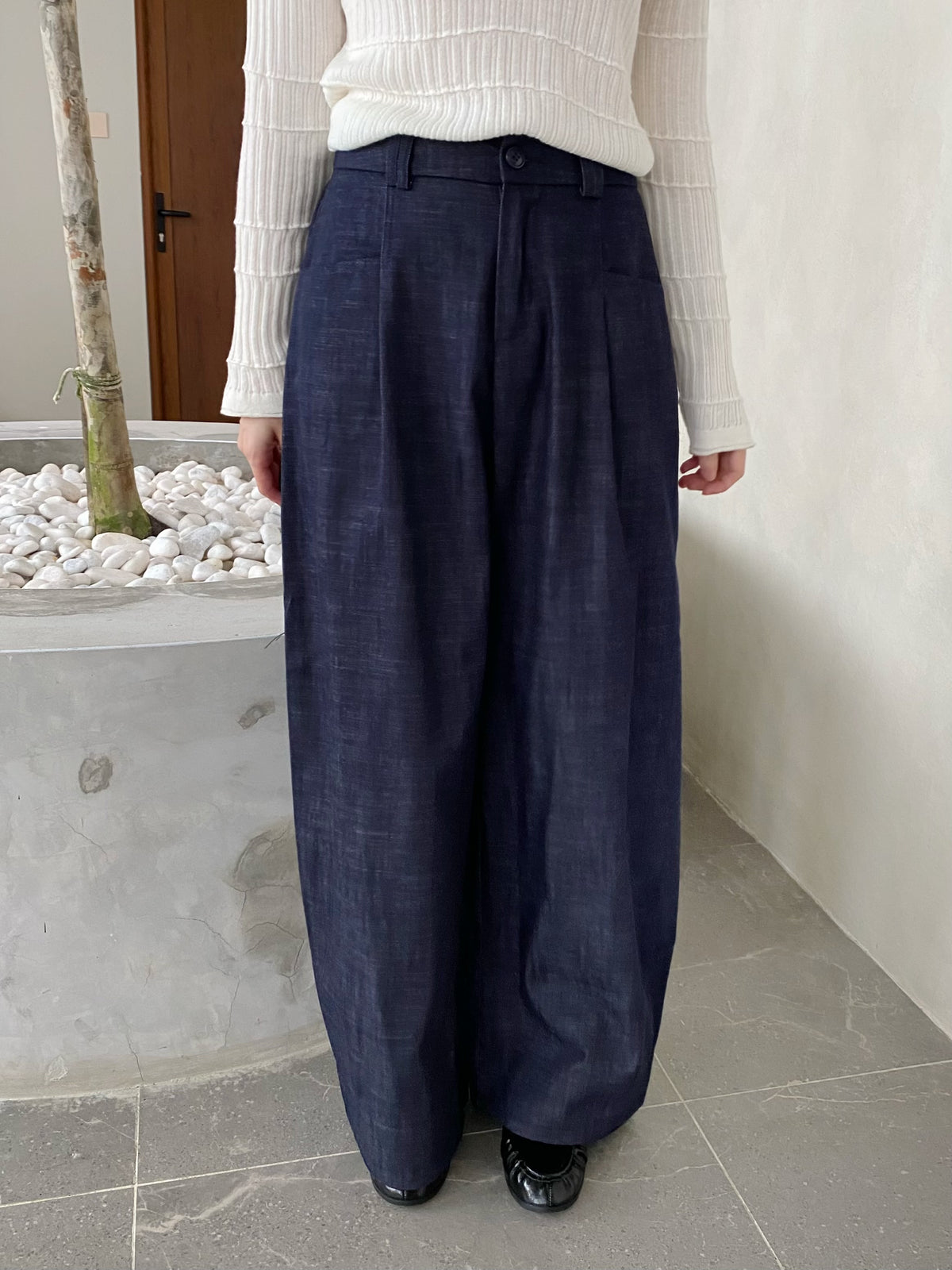 ALLY DENIM TROUSERS IN BLUE