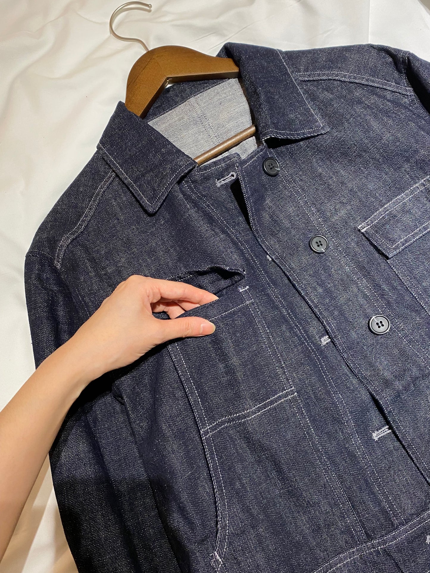 JAYDEN DENIM JACKET IN DARKBLUE
