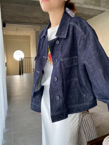 JAYDEN DENIM JACKET IN DARKBLUE