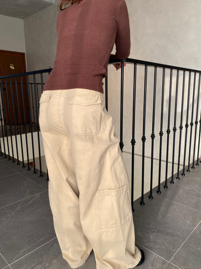 VELLA TROUSERS PANTS IN BROWN/KHAKI