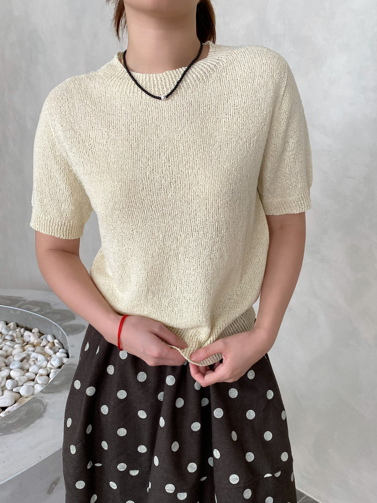 BASIC BABY YELLOW KNIT TOP