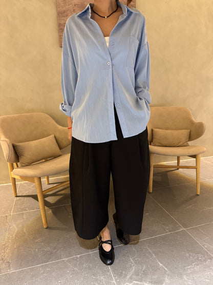 KELLY TROUSER IN BLACK/TEA WHITE