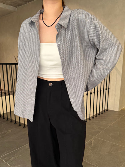 DEDDIE BLOUSE IN GREY