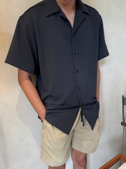 MEN - OVERSIZED WAFFLE BLOUSE TOP (Unisex)