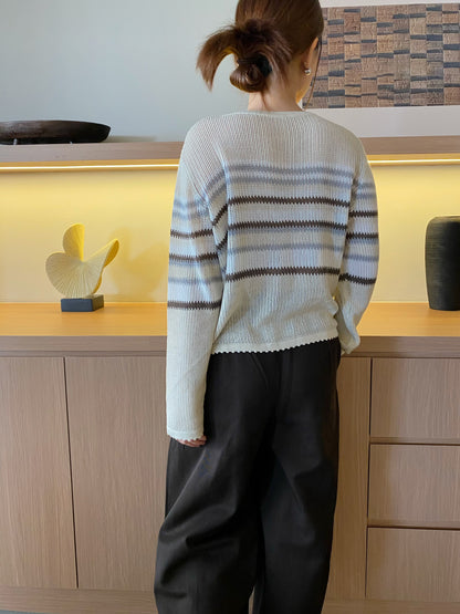 LINDA VINTAGE KNIT TOP IN BEIGE
