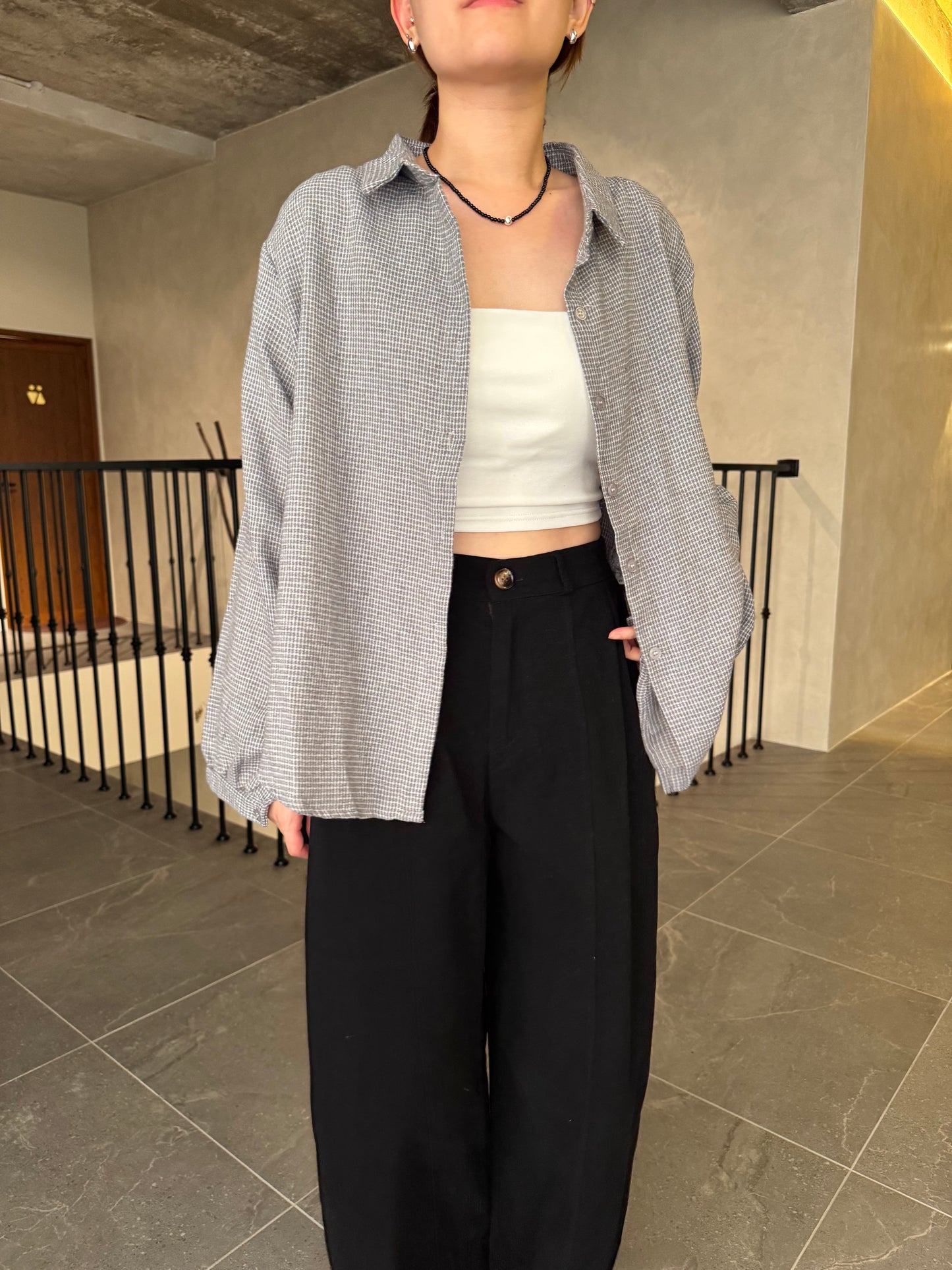 DEDDIE BLOUSE IN GREY