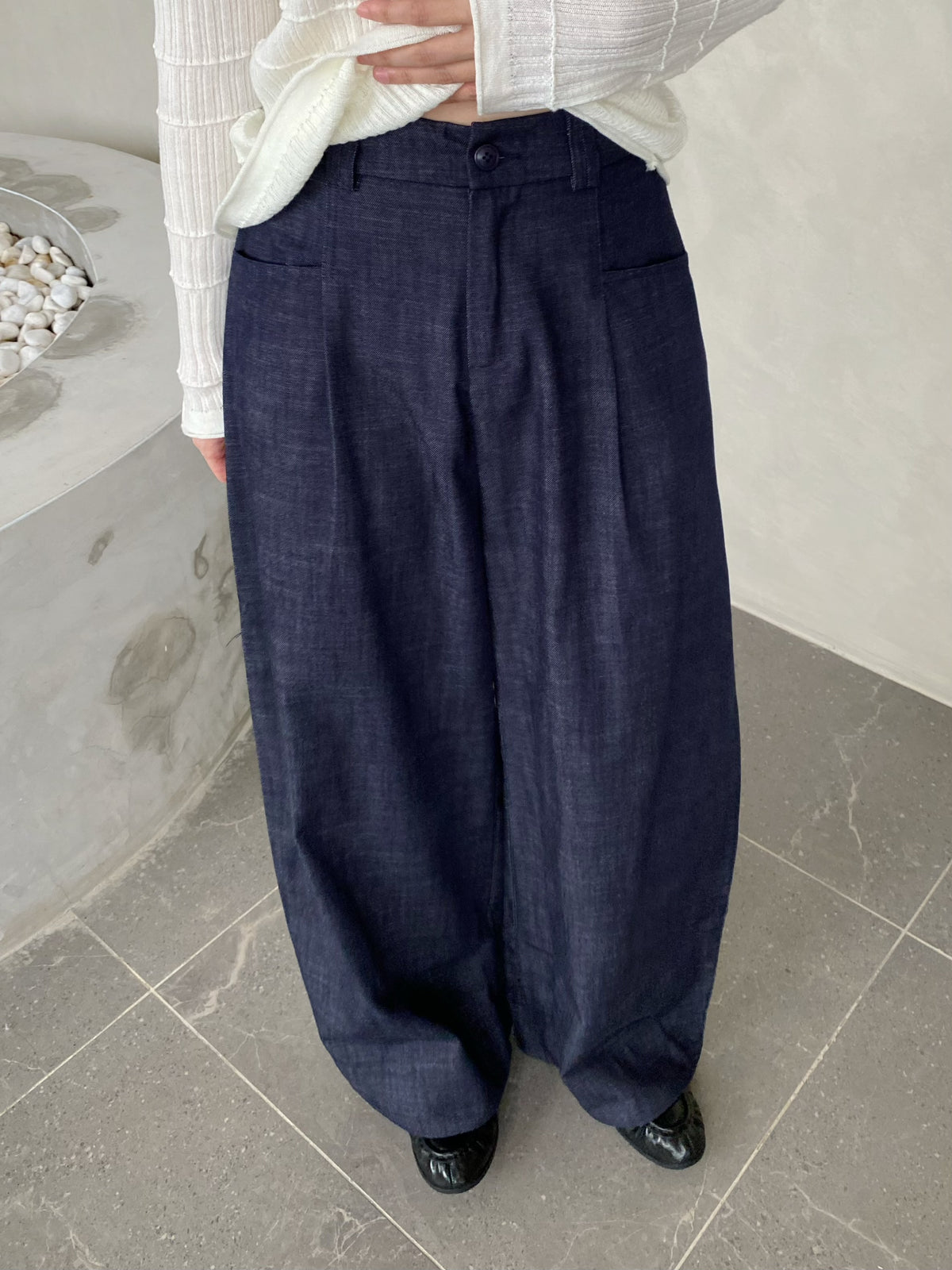ALLY DENIM TROUSERS IN BLUE