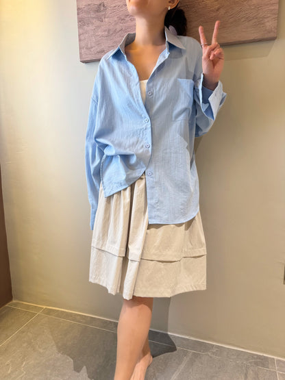 OVERSIZED BLUE BLOUSE