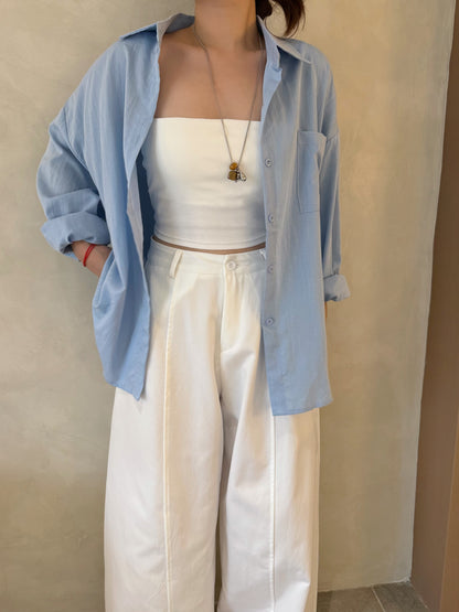 OVERSIZED BLUE BLOUSE