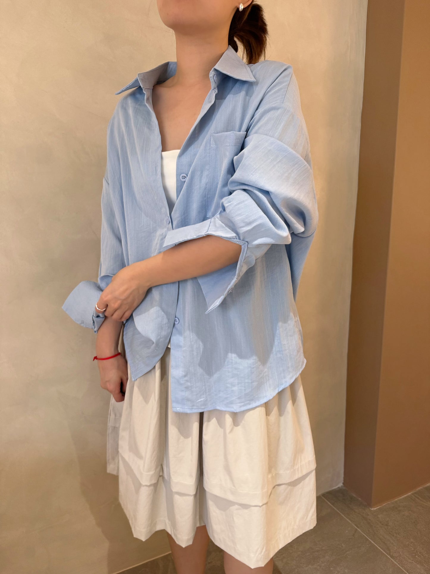 OVERSIZED BLUE BLOUSE
